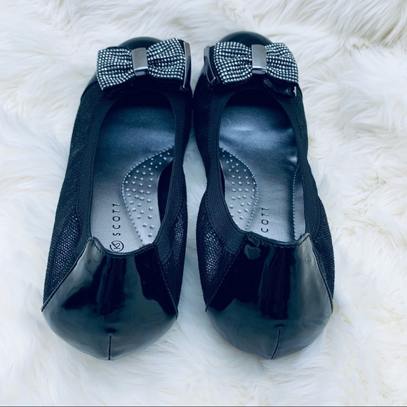 Karen Scott Roza Bow Ballet Flats Black PU/Fabric - Picture 6 of 13